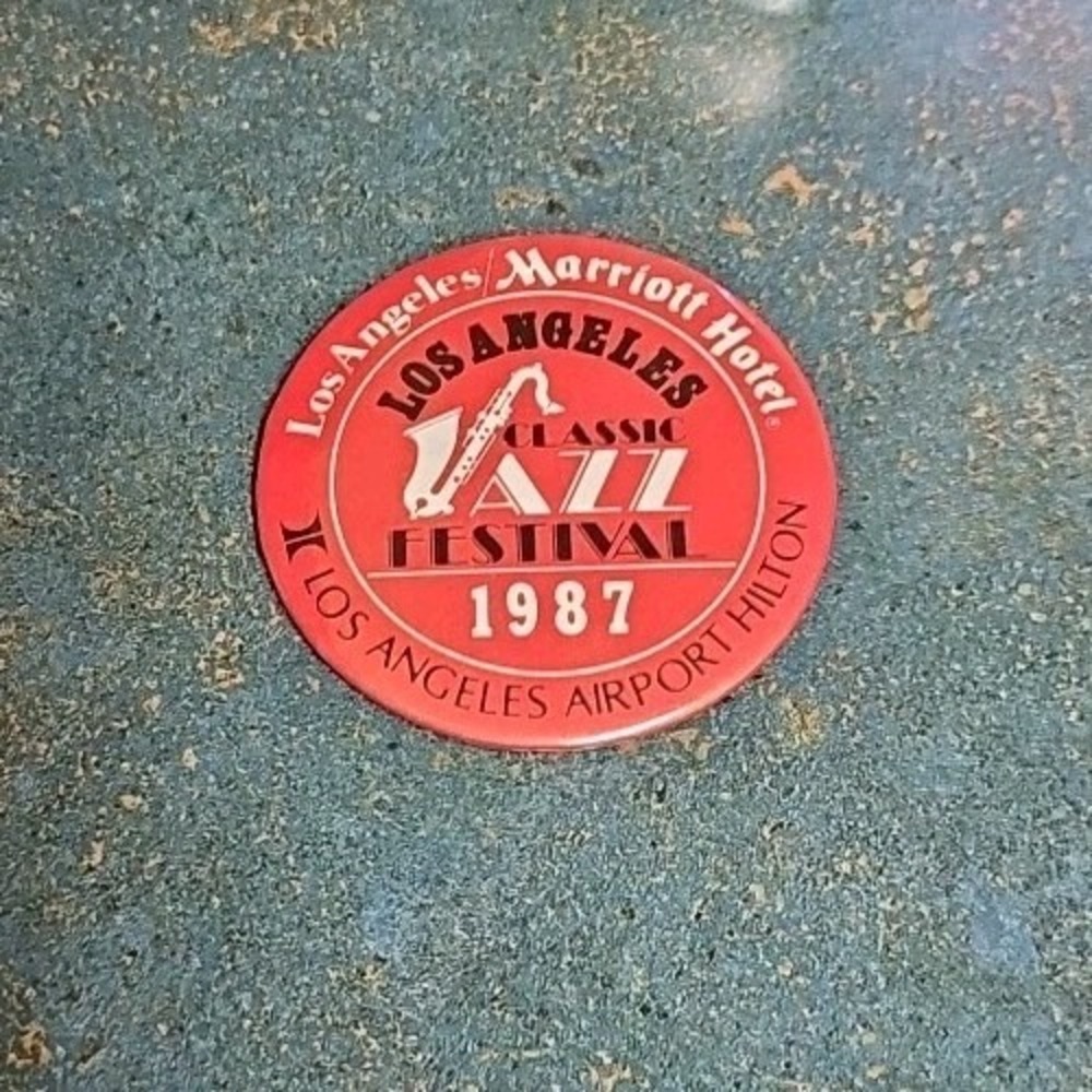Vtg 1987 Classic Jazz Festival  Los Angeles MARRIOT HOTEL Button 3"